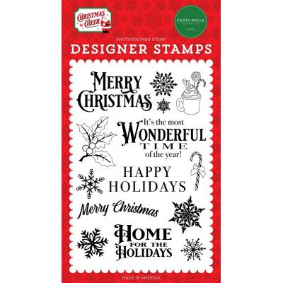 Carta Bella Christmas Cheer Clear Stamps - Most Wonderful Time